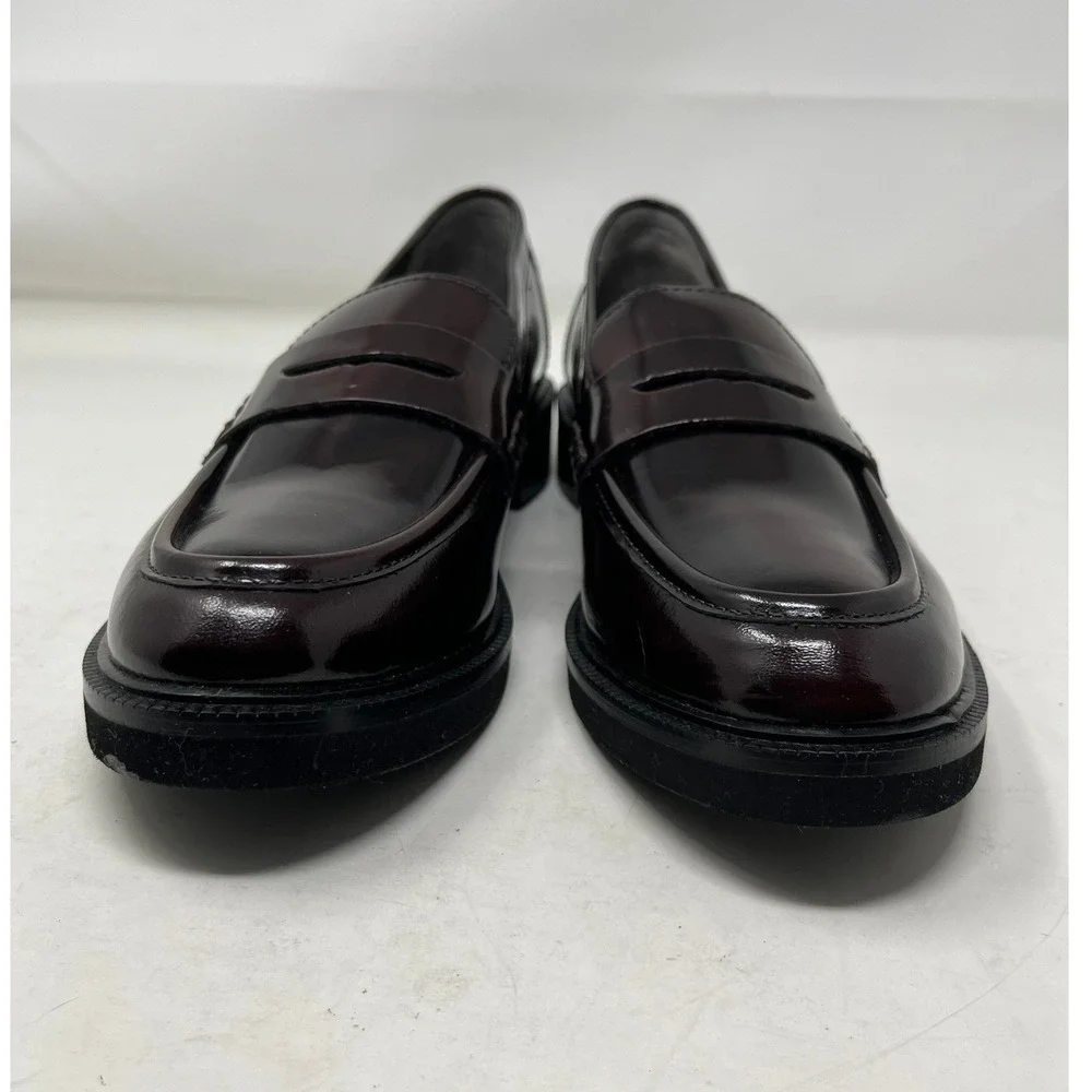 Seychelles Womens 10 Dover Penny Loafer Leather Burgundy Oxblood Leather Shoes